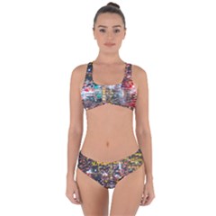 Water Droplets Criss Cross Bikini Set by artworkshop