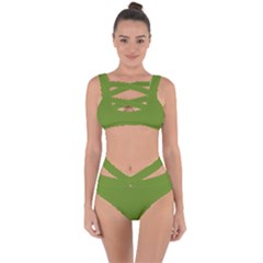 Olive Drab Green	 - 	bandaged Up Bikini Set by ColorfulSwimWear