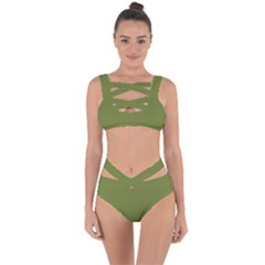 Olive Green	 - 	bandaged Up Bikini Set by ColorfulSwimWear