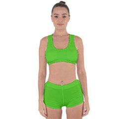 Bright Green	 - 	racerback Boyleg Bikini Set by ColorfulSwimWear