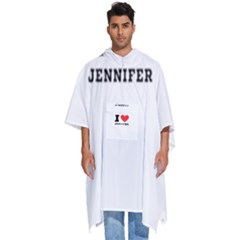 I Love Jennifer  Men s Hooded Rain Ponchos by ilovewhateva