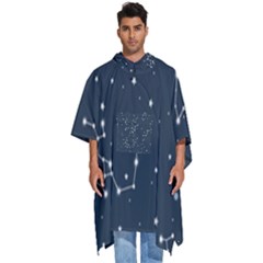 Constellation Stars Art Pattern Design Wallpaper Men s Hooded Rain Ponchos by Ravend