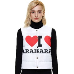 I Love Sarah Women s Short Button Up Puffer Vest by ilovewhateva