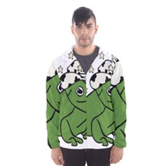 Frog With A Cowboy Hat Men s Hooded Windbreaker by Teevova