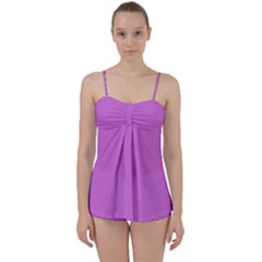 French Mauve Purple	 - 	babydoll Tankini Set by ColorfulSwimWear