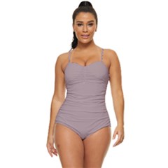 Deauville Mauve	 - 	retro Full Coverage Swimsuit by ColorfulSwimWear