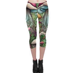 Craft Mushroom Capri Leggings  by GardenOfOphir