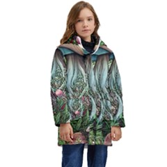 Craft Mushroom Kid s Hooded Longline Puffer Jacket by GardenOfOphir