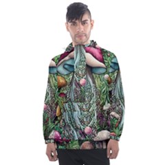 Craft Mushroom Men s Front Pocket Pullover Windbreaker by GardenOfOphir