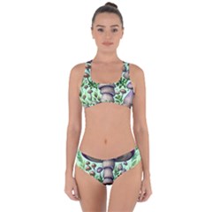 Forest Mushrooms Criss Cross Bikini Set by GardenOfOphir