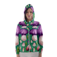 Forest Mushroom Garden Path Women s Hooded Windbreaker by GardenOfOphir