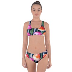 Goblincore Mushroom Criss Cross Bikini Set by GardenOfOphir