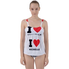 I Love Michelle Twist Front Tankini Set by ilovewhateva