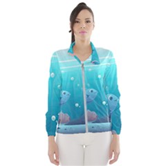 Ai Generated Ocean Sea Fish Aquatic Water Nature 4 Women s Windbreaker by Pakemis