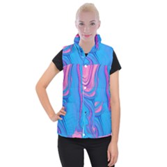 Liquid Background Pattern Women s Button Up Vest by GardenOfOphir