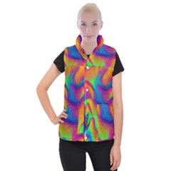 Fluid Background Pattern Women s Button Up Vest by GardenOfOphir