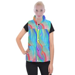 Fluid Art - Contemporary And Flowy Women s Button Up Vest by GardenOfOphir