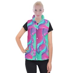Marble Background - Abstract - Artist - Artistic - Colorful Women s Button Up Vest by GardenOfOphir