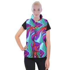 Fluid Background Women s Button Up Vest by GardenOfOphir