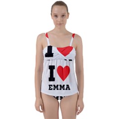 I Love Emma Twist Front Tankini Set by ilovewhateva