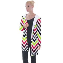 Chevron Longline Hooded Cardigan by GardenOfOphir