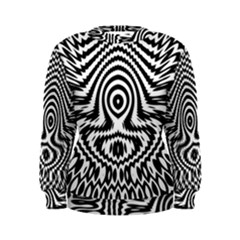 Monochrome Symmetry Abstract Women s Sweatshirt