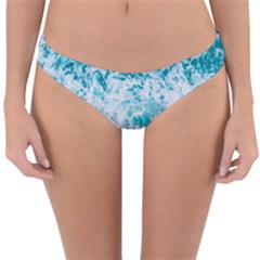 Tropical Blue Ocean Wave Reversible Hipster Bikini Bottoms by Jack14