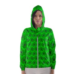 Gerbera Daisy Vector Tile Pattern Women s Hooded Windbreaker by GardenOfOphir