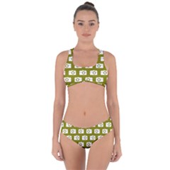 Modern Chic Vector Camera Illustration Pattern Criss Cross Bikini Set by GardenOfOphir