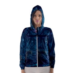 Path Forest Wood Light Night Women s Hooded Windbreaker by Jancukart