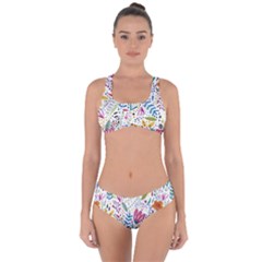 Flowers-484 Criss Cross Bikini Set by nateshop