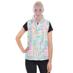 Color-blocks Women s Button Up Vest by nateshop