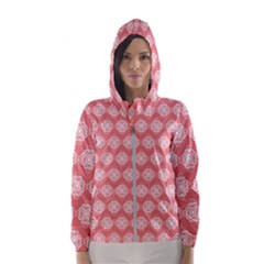 Abstract Knot Geometric Tile Pattern Women s Hooded Windbreaker by GardenOfOphir