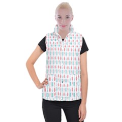 Spatula Spoon Pattern Women s Button Up Vest by GardenOfOphir