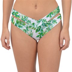 Leaves-37 Double Strap Halter Bikini Bottoms by nateshop