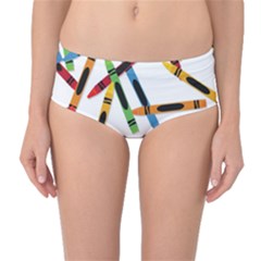 Crayons Mid-waist Bikini Bottoms by nateshop