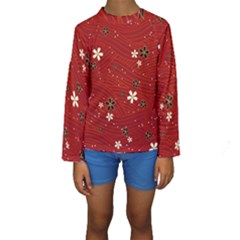 Flowers-106 Kids  Long Sleeve Swimwear by nateshop