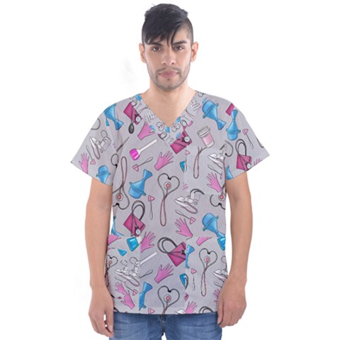 Medicine Men s V-neck Scrub Top by SychEva