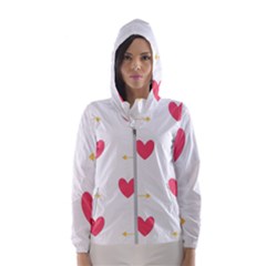 Hearts-36 Women s Hooded Windbreaker by nateshop