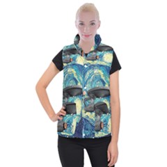 Star Trek Starship The Starry Night Van Gogh Women s Button Up Vest by Semog4