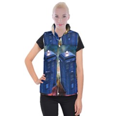 The Police Box Tardis Time Travel Device Used Doctor Who Women s Button Up Vest by Semog4