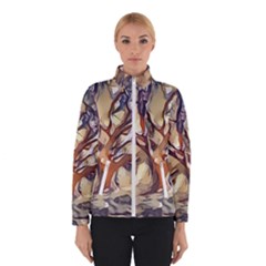 Tree Forest Woods Nature Landscape Women s Bomber Jacket by Semog4