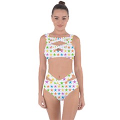 Star-pattern-design-decoration Bandaged Up Bikini Set 