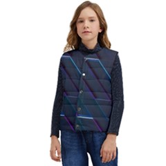 Glass-scifi-violet-ultraviolet Kid s Short Button Up Puffer Vest	 by Semog4