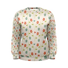 Floral-pattern-wallpaper-retro Women s Sweatshirt by Semog4