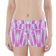 Geometric-3d-design-pattern-pink Boyleg Bikini Wrap Bottoms by Semog4