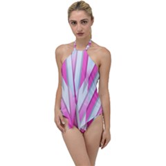 Geometric-3d-design-pattern-pink Go With The Flow One Piece Swimsuit by Semog4