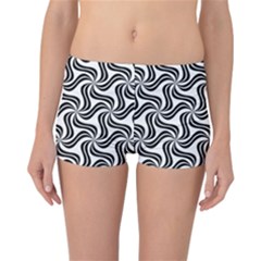 Soft-pattern-repeat-monochrome Reversible Boyleg Bikini Bottoms by Semog4