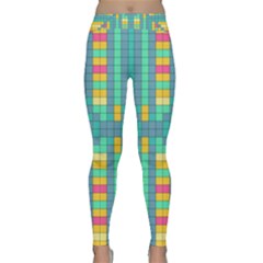 Checkerboard-squares-abstract- Classic Yoga Leggings