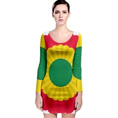 National Cockade Of Bolivia Long Sleeve Bodycon Dress by abbeyz71